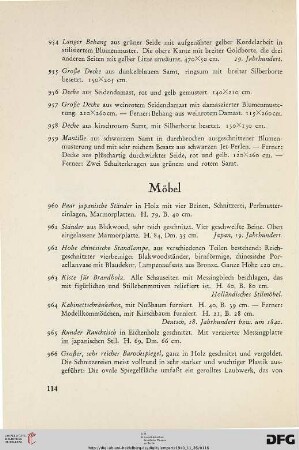 Möbel (Nr. 960-1062)