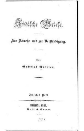 Jüdische Briefe : [Bd 2]