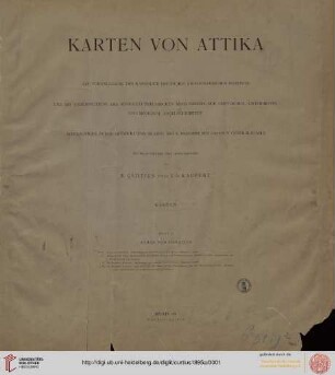 Karten von Attika: Karten