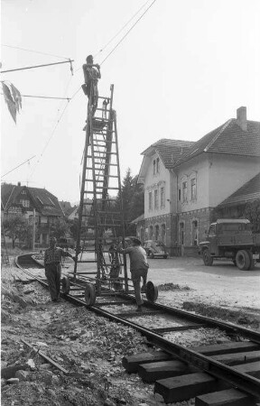 Bau des fünften Teilstücks im Rahmen des Umbaus und der Modernisierung der Albtalbahn zwischen Marxzell und Herrenalb.