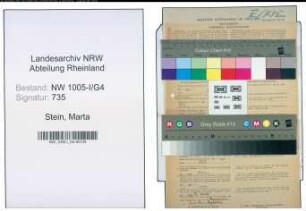 Entnazifizierung Marta Stein , geb. 10.04.1902 (Postbeamtin)