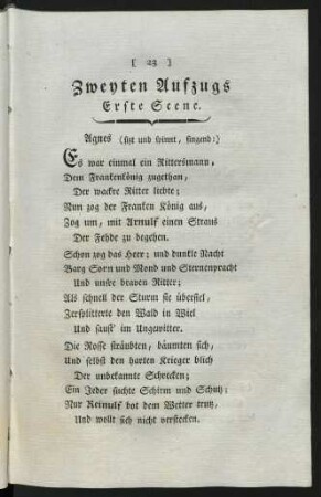 Zweyten Aufzugs