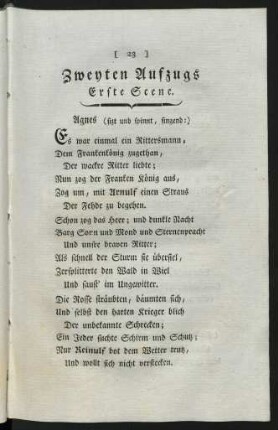 Zweyten Aufzugs