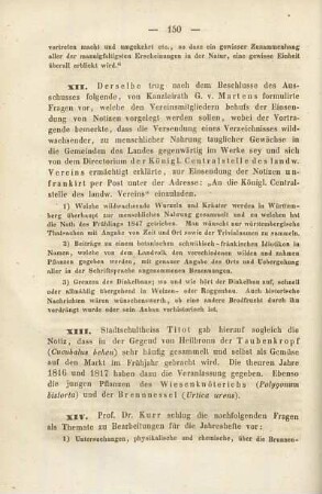 Professor Dr. Plieninger: Ueber Kartoffelfäule
