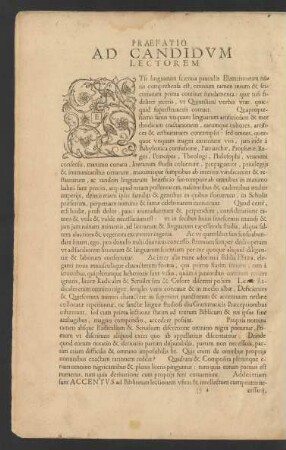 Praefatio Ad Candidum Lectorem