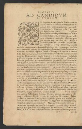 Praefatio Ad Candidum Lectorem
