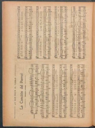 La Canción del Pierrot : Lo que canta el pueblo. - Serenata italiana