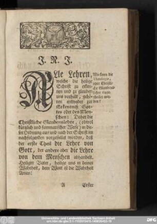 [Grundlegung Der Theologie]