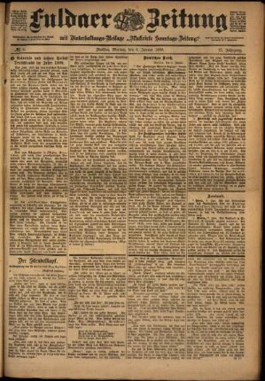 Ausgabe vom Montag, den 08. Januar 1900.