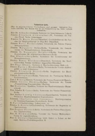 Teilnehmer-Liste.