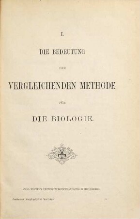 Vergleichend-physiologische Vorträge, 1