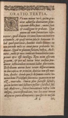 Oratio Tertia.