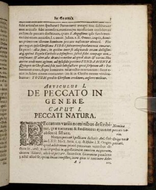 Caput I. Peccati Natura.
