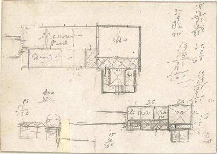 Hildebrand, Adolf von; München; Pinakotheken, Erweiterung - Grundrisse, Schnitt