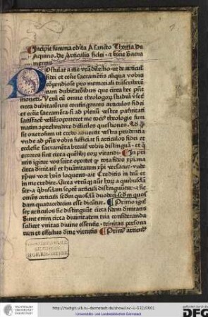 De articulis fidei et ecclesiae sacramentis