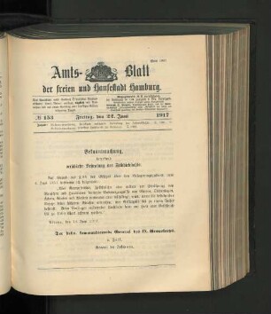 No. 153, 22. Juni 1917