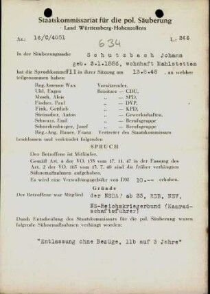 Schutzbach, Johann