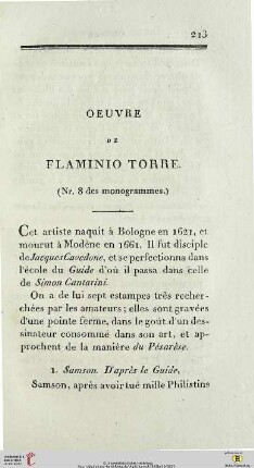 Oeuvre de Flaminio Torre