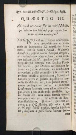 470-497, Quaestio III. Ad quid teneatur servus viri Nobilis...