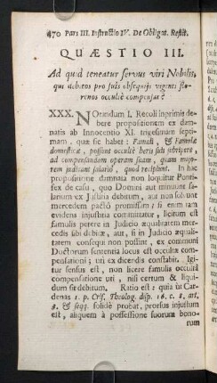 470-497, Quaestio III. Ad quid teneatur servus viri Nobilis...