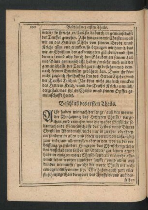 Beschluß des ersten Theils.