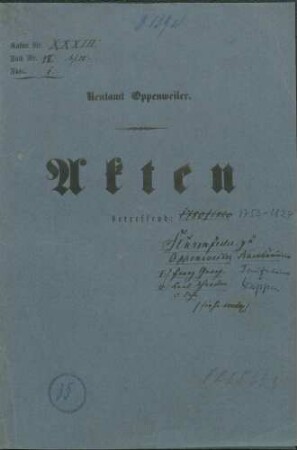 Ahnentafeln und Taufscheine der Frh. v. Sturmfeder