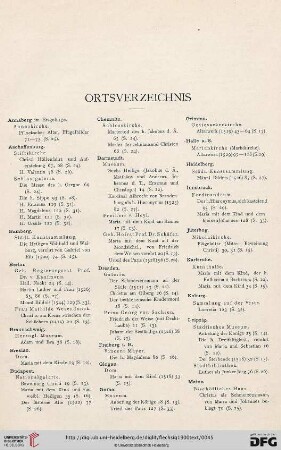 Ortsverzeichnis