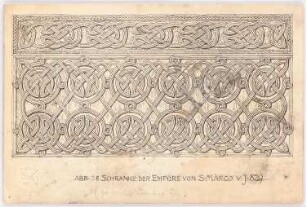 Schranke der Empore von San Marco, Venedig: Ornamente auf der Emporenschranke von 829 in San Marco