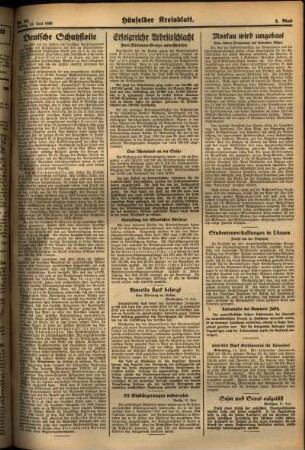 Zweite Ausgabe vom Freitag, den 12. Juli 1935.
