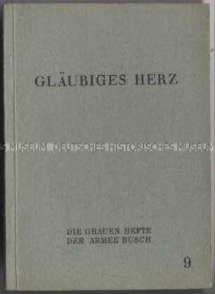 Heft aus der Schriftenreihe "Die 'Grauen Hefte' der Armee Busch" mit Gedichten (Nr. 9)