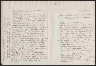 Schreiben an Hermann Muthesius (Brief)