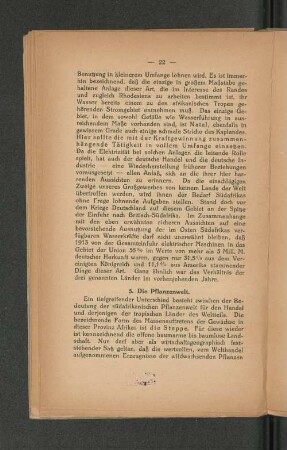 5. Die Pflanzenwelt.