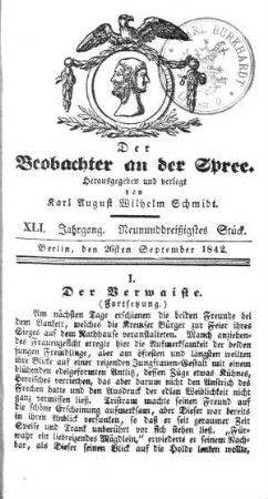 39. Stueck, 26. September 1842