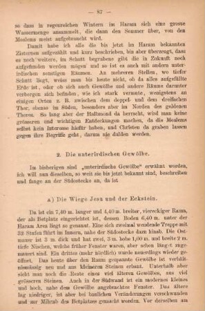 2. Die unterirdischen Gewölbe