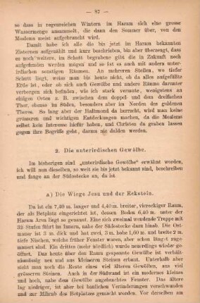 2. Die unterirdischen Gewölbe