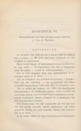 Hoofdstuk VI. Reorganisatie van het binnenlandsch bestuur op Java en Madoera