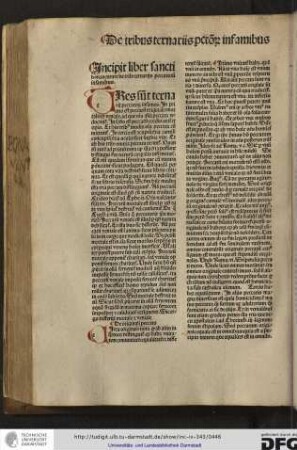 Incipit liber sancti Bonaventure de tribus ternariis peccatorum infamibus.