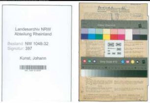 Entnazifizierung Johann Kunst , geb. 31.10.1905 (Beamter)