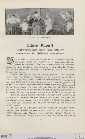 Achtes Kapitel: Vorbemerkungen über Handfertigkeit im Zeichnen