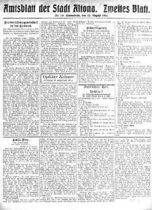 Nummer 34. Zweites Blatt. : Sonnabend, den 22. April 1925
