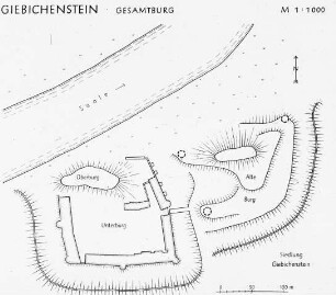 Halle (Saale), Burg Giebichenstein, Plan der Gesamtanlage; Mrusek