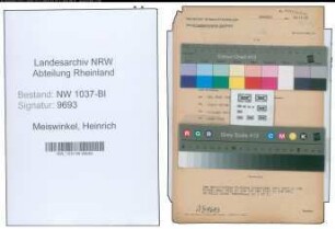 Entnazifizierung Heinrich Meiswinkel , geb. 17.01.1893 ()