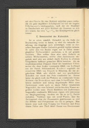 C. Ersatzmittel der Kuhmilch.