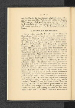 C. Ersatzmittel der Kuhmilch.