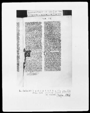 Biblia sacra mit einem altlateinischen Judith-Text — Initiale A(nno tertio), Folio 254recto