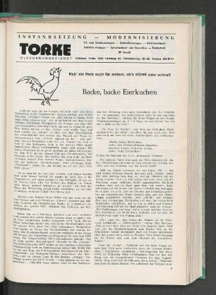Hab' ein Herz für andere, ob's stürmt oder schneit - Backe, backe Eierkuchen
