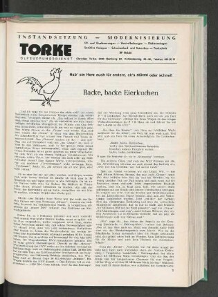 Hab' ein Herz für andere, ob's stürmt oder schneit - Backe, backe Eierkuchen
