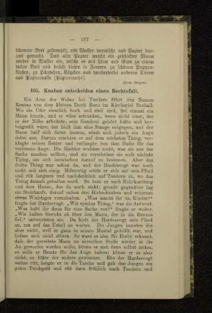 105. Knaben entscheiden einen Rechtsfall.