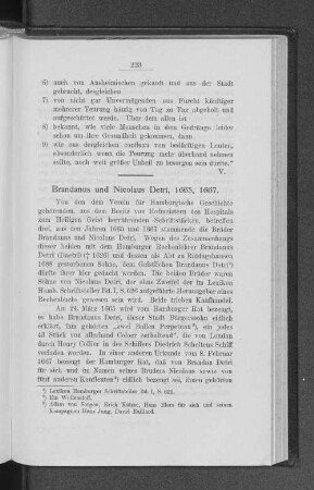 Brandanus und Nicolaus Detri, 1665, 1667.