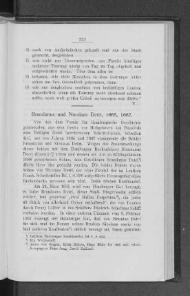 Brandanus und Nicolaus Detri, 1665, 1667.